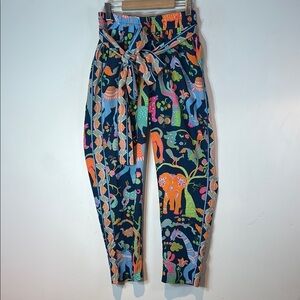 Gretchen Scott Colorful Animal Print Pants size small